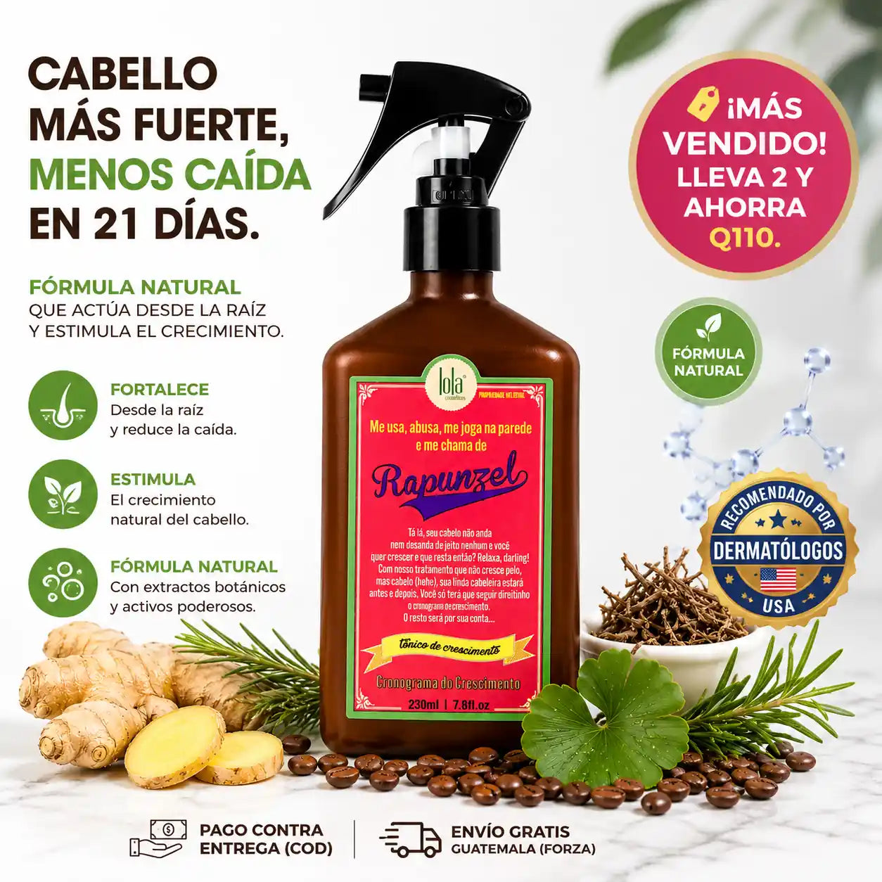 Tónico de crecimiento Rapunzel® 250 ml
