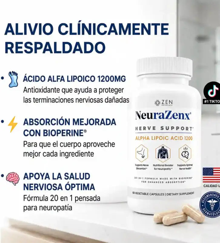 NeuraZenx® Soporte Nervioso 90 Cápsulas